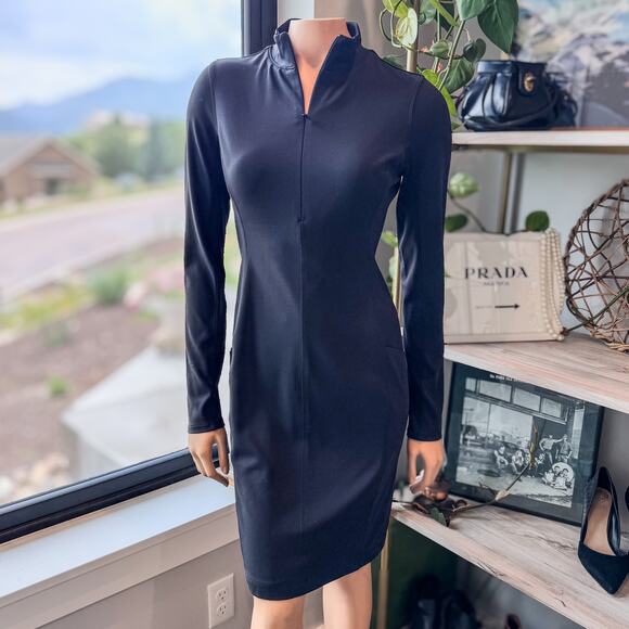 Athleta Black Delancey Skyline Dress-Pockets-UPF 50-Women’s Small-Sculptek Knit - Picture 9 of 11